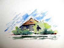 Blaues Haus in Vitte auf Hiddensee by Theodor Fischer