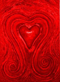 Herz in Blut Rot  von Künstler Ralf Hasse