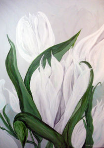 Weisse Tulpen von Walli Gutmann