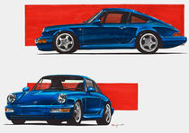 Porsche 911 (964) blaurot von rdesign