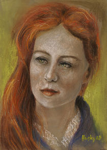 Frau mit roten Haaren by Cathleen Ahrens