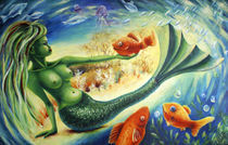 Sirene mit Fisch by Cathleen Ahrens