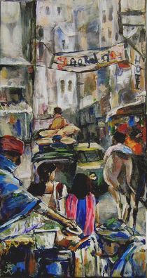Delhi - in den Gassen der Altstadt  by Renée König