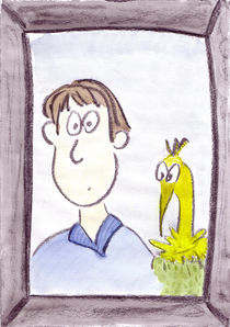 Junge mit Vogel von evabarcelona