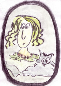 Frau mit Katze by evabarcelona