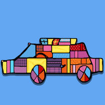 Limo - Comic Car -  by Rick Polivka