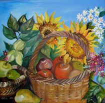 Apfelkorb mit Sonnenblumen by Dorothea "Elia" Piper