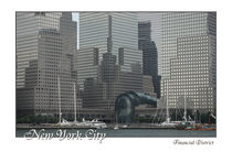 New York City Financial District mit Schriftzug von Doris Krüger