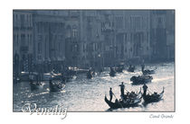 Venedig Canal Grande Abendstimmung mit Schriftzug von Doris Krüger