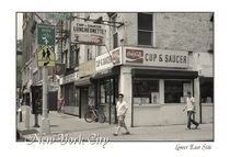 New York City Lower East Side mit Schriftzug von Doris Krüger