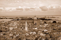 Venedig von oben (Sepia) von Doris Krüger