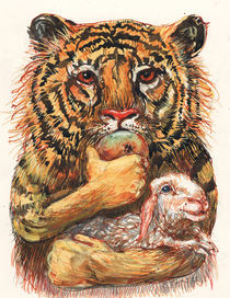 Tiger und Schaf by Rainer Ehrt