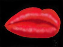 rote lippen soll man küssen von theresa-digitalkunst