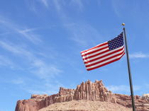 USA Flagge im Capitol Reef Nationalpark by Kerstin Stolzenhain