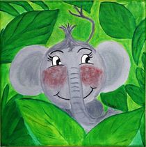 Kinderzimmer-Dschungelserie Elefant by Petra Koob