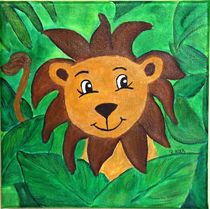 Kinderzimmer-Dschungelserie Löwe by Petra Koob