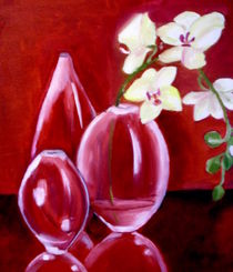 Orchideen in Glasvasen by ERIKA FUSS