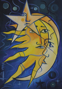 Sonne, Mond und Sterne by art-galerie-quici