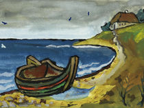 Das Boot am Strand by Norbert Hergl