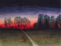 Sonnenuntergang hinter Frohnau von Annette Kretzschmar