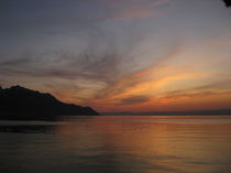 Sonnenuntergang am Genfer See von Klara Latz
