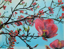 Frühling im Magnolienbaum by Renée König