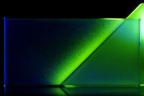 Lichtblicke - blaugrüne Dreicke & Rechteck von Gerald Albach