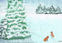 Foxes In the Midwinter / Füchse im Winter by Mischa Kessler