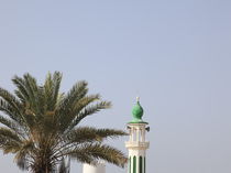 Minarett einer Moschee im Sultanat Oman, Asien von Willy Matheisl