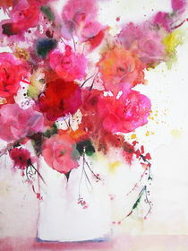 pink roses by barbara schreiber