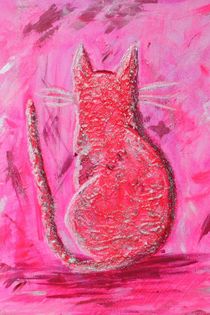 Katze pink von Christine Bässler
