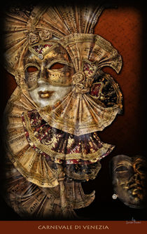 Venetian Mask, gold von Luisa Fumi
