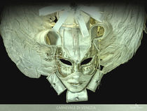 Venetian Mask, white by Luisa Fumi