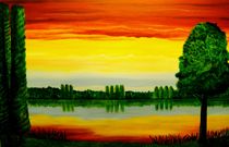 Fire Sky Lake by anel