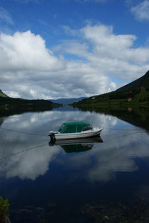 Bootsspiegelung im Fjord in Norwegen von magdeburgerin