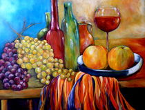 Wein und Früchte by Eva Hedbabny