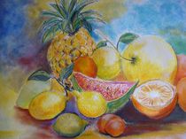 Stillleben mit Früchten von Eva Hedbabny