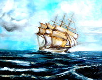 Segelschiff von Eva Hedbabny