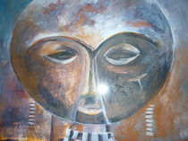 Maske eines afrikanischen Kriegers by Eva Hedbabny