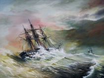 Man of War in Heavy Seas von Arthur Williams