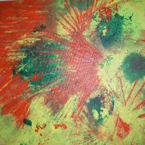Inferno rot abstrakt Acryl by bettina martin