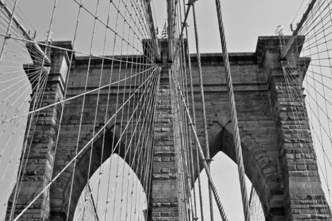 New-york-city-brooklyn-bridge-b-w