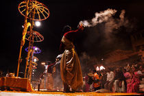 Varanasi, Ghats, ritual, Benares, Uttar Pradesh, India von Soumen Nath