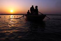 Boat and Nature - Varanasi, India by Soumen Nath