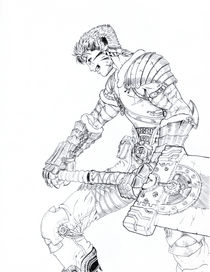 Leo Tigerheart with Mechanical sword by maanfuynn-cyllguruth