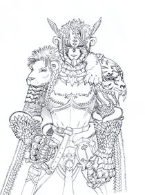The White Lion's Legion leader by maanfuynn-cyllguruth