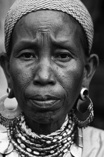 Portrait of an Indian Tribal Woman, Reang Tribe, Tripura, India  von Soumen Nath