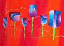tulips on fire II by Katja Finke