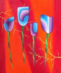 tulips on fire I von Katja Finke