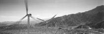 Wind turbines on a landscape von Panoramic Images
